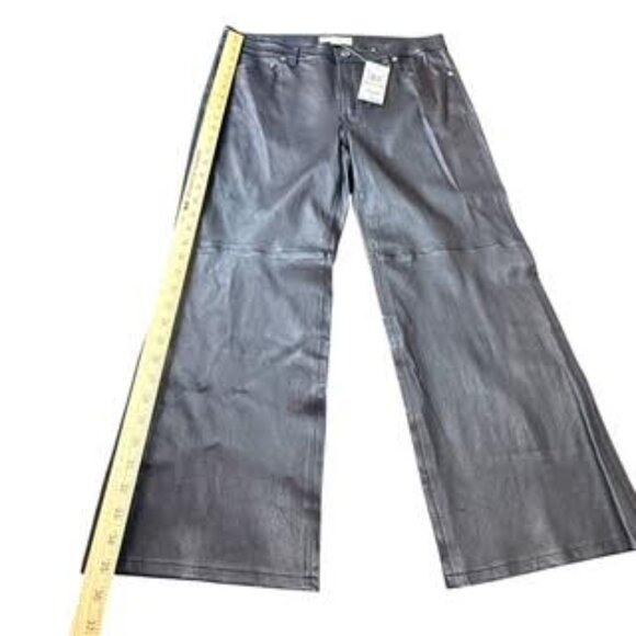 Michael Kors Collection Black Leather Pants Size 12 - Picture 11 of 14